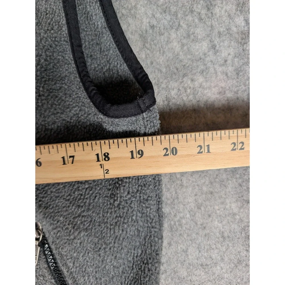 The North Face Mens Gray Full Zip Fleece Vest Mock Neck Made in USA RN 61661
